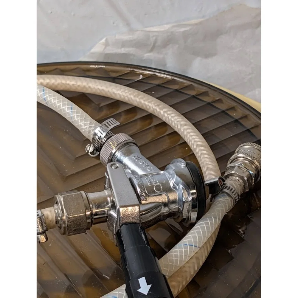 D-System Sankey Beer Keg Coupler Tap with Braided Line Hose Assembly Stainless - Picture 3 of 6